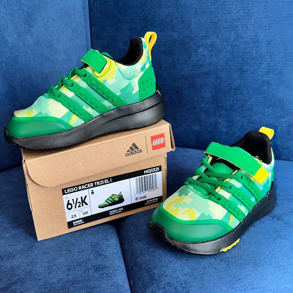 ADIDAS X LEGO® RACER TR21 ELASTIC LACE AND TOP STRAP SHOES 6.5K - Toddler